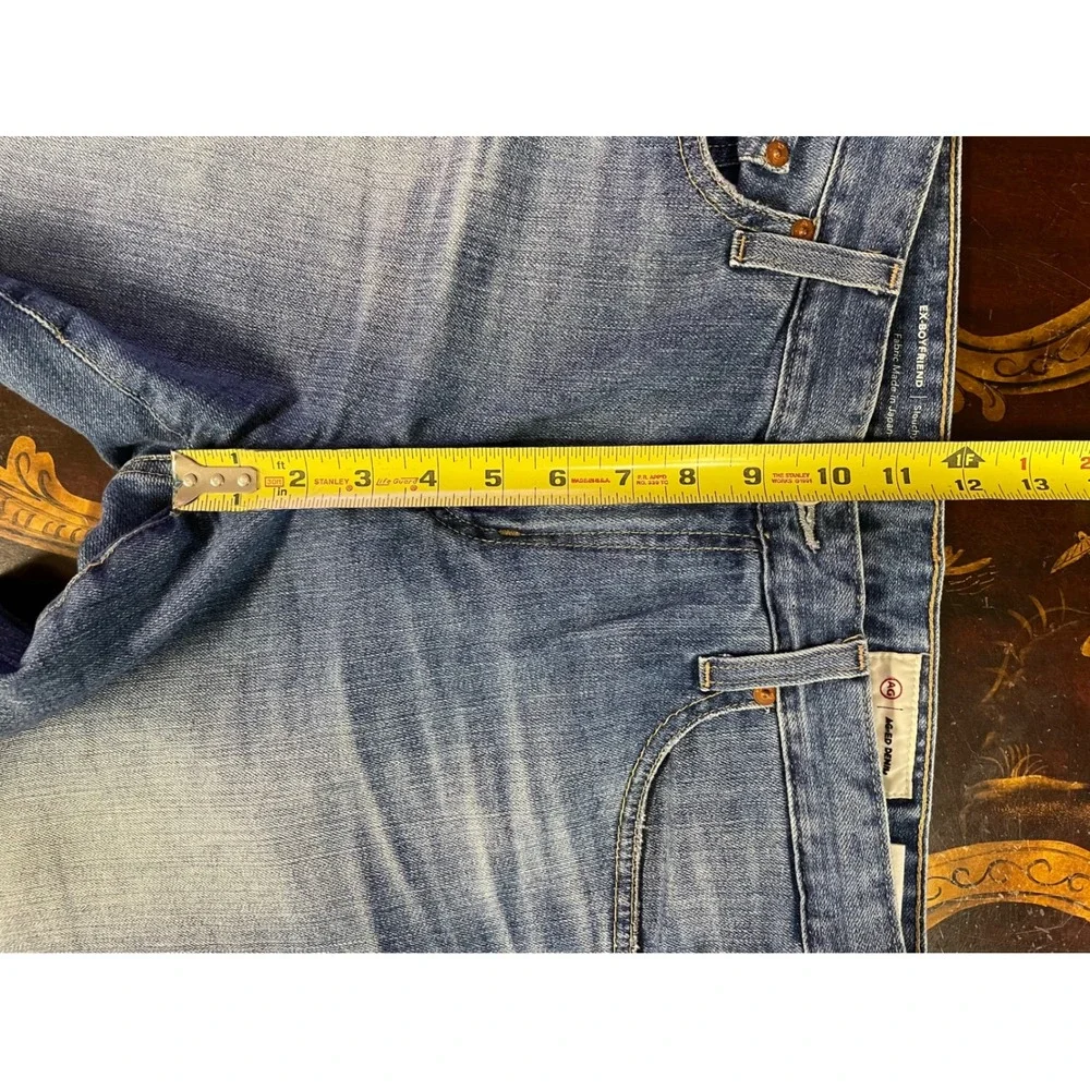 AG Adriano Goldschmied Ex Boyfriend Slouchy Slim Distressed Ankle Jeans Size 28R